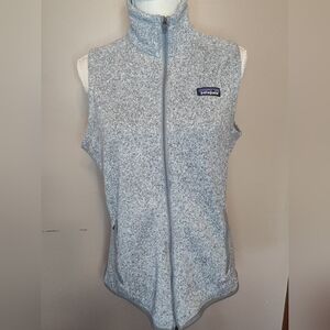 Patagonia Women's Fleece Sweater Vest Gray Size Medium Zip Up